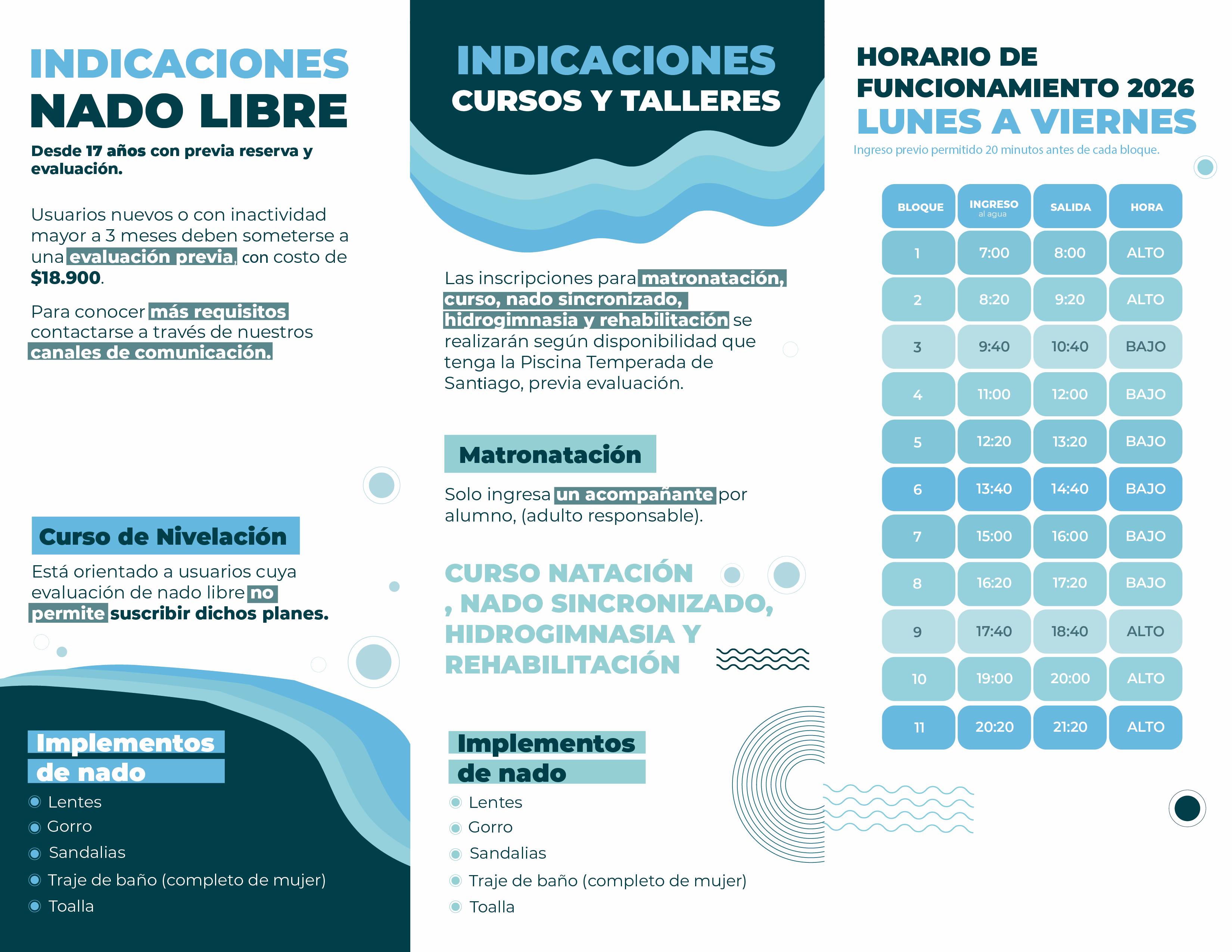 Valores piscina — información 6 de 6